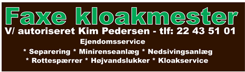 Afløbsanlæg i Faxe Ladeplads af Kloakmester v./ Aut. Kim Pedersen